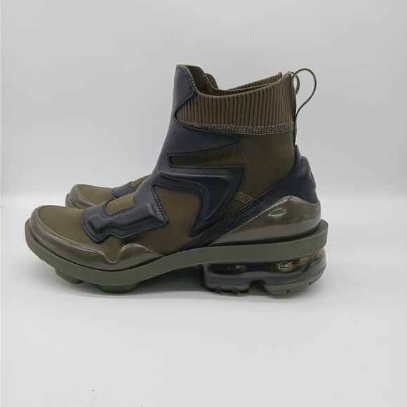 Nike Air VaporMax Light 2 Sock Boot Cargo Khaki Green Black Women's Size 7 - Picture 5 of 12